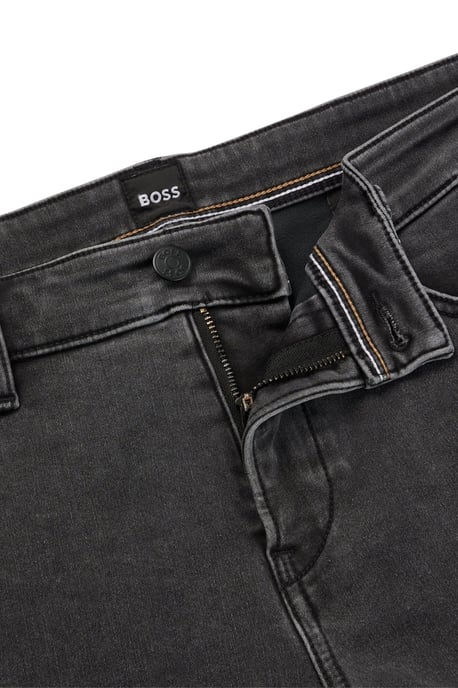 Men's Boss Five Pocket Design Slim Fit Jeans in Silver - Image 2