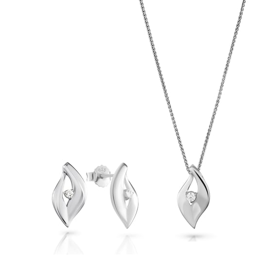 Orphelia 'Milan' Dames 925 Sterling Zilveren Set: Ketting-Pendant + Oorbellen - Zilver SET-7519 - Image 1