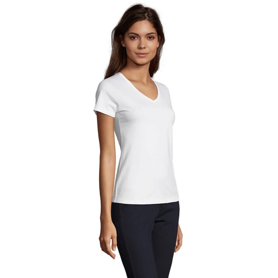 SOLS Dames/Dames Imperial V Hals T-shirt (Wit) - Image 3