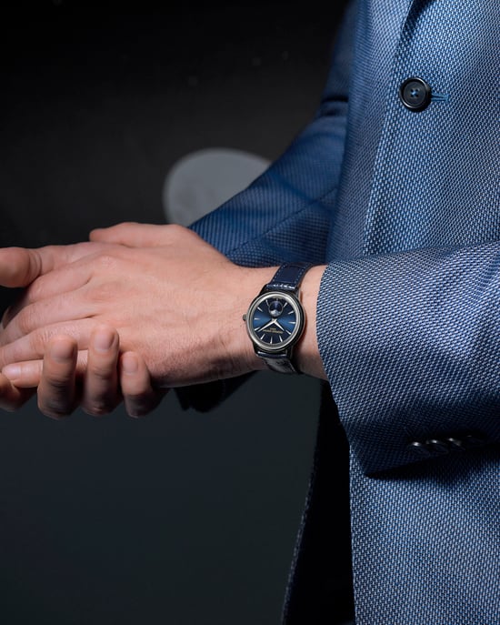 Frédérique Constant Moneta Moonphase Unisex's Blue Watch FC-206N3S6