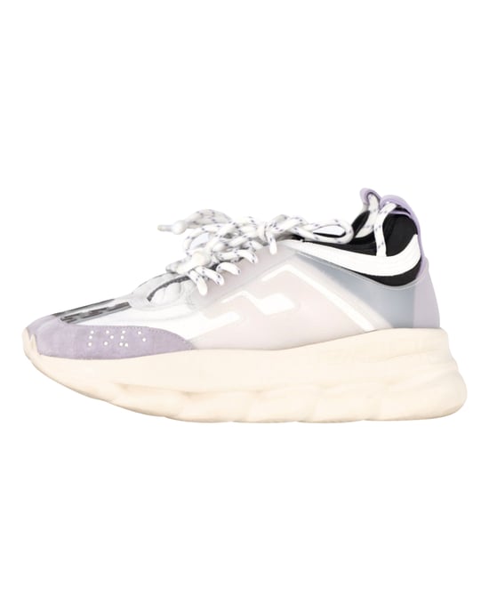 Versace Chain Reaction Sneakers in Witte Leren - Image 4