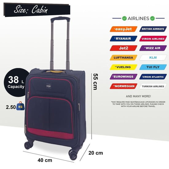 Soft 8 Wheel Luggage Light Travel Suitcases