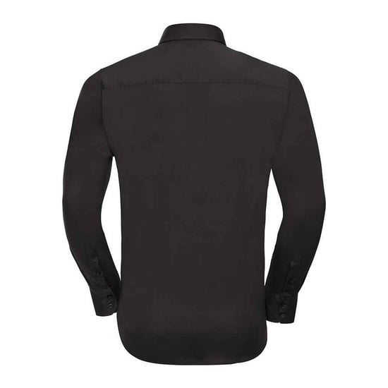 Russell Collection Heren Stretch Overhemd Met Lange Mouwen (Zwart) - Image 2