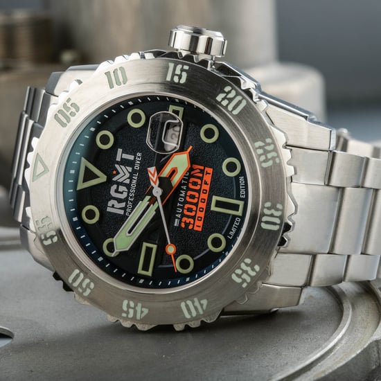 RGMT Ohio Men's Japanese Automatic 46mm Blue Watch with Stainless Steel Bracelet