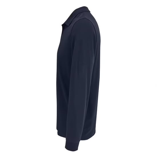 SOLS Unisex poloshirt met lange mouwen van katoen voor volwassenen (Franse marine) - Image 3