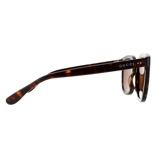 Gucci Square Mens Dark Havana  Brown Sunglasses