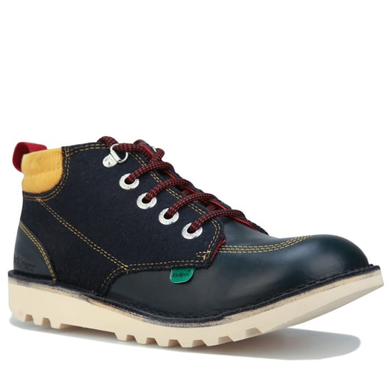 Boy's Kickers Junior Kick Hi Winterised Boots in Navy
