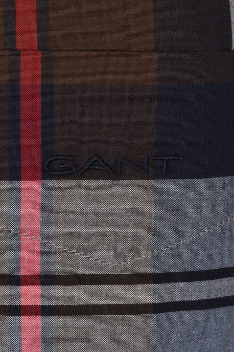 Gant Reg Poplinlarge Check Shirt Rich Brown