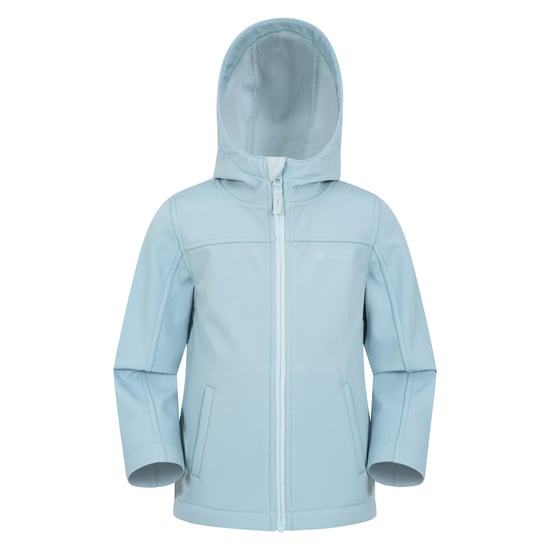 Mountain Warehouse Waterbestendige Soft Shell Jas voor kinderen/Kinderen (Lichtblauw) - Image 1