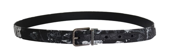 Dolce & Gabbana Mannen Zwarte Kaaiman Linnen Leren Riem - Image 3