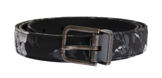 Dolce & Gabbana Mannen Zwarte Kaaiman Linnen Leren Riem - Image 1