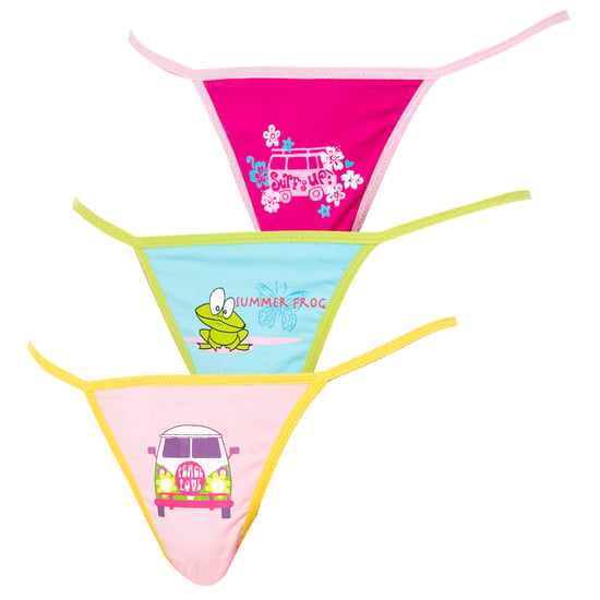 Pack-3 Fine Thread Thongs with prints 82329 woman