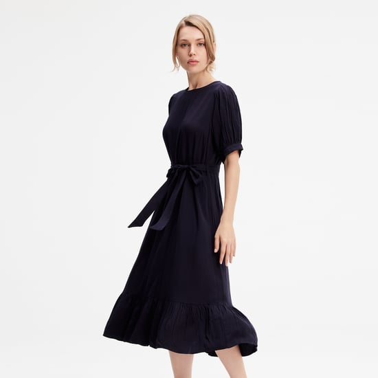 Viscose blouse-jurk met donzige zoom - Image 3