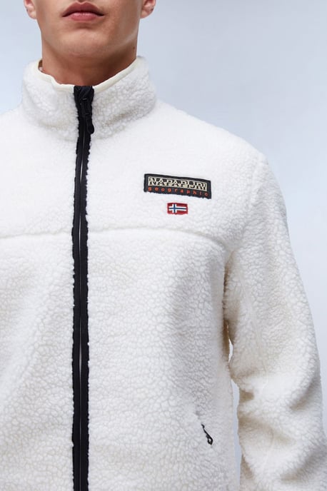 Tynik Sherpa Volledige Rits Fleece Witte Reiger - Image 2