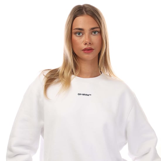 Dames Off White Tie Dye Arrow Regular Crewneck Sweatshirt in Wit - Image 3