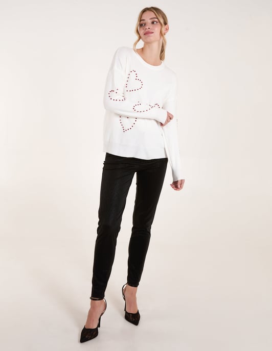 Rhinestone Heart Jumper