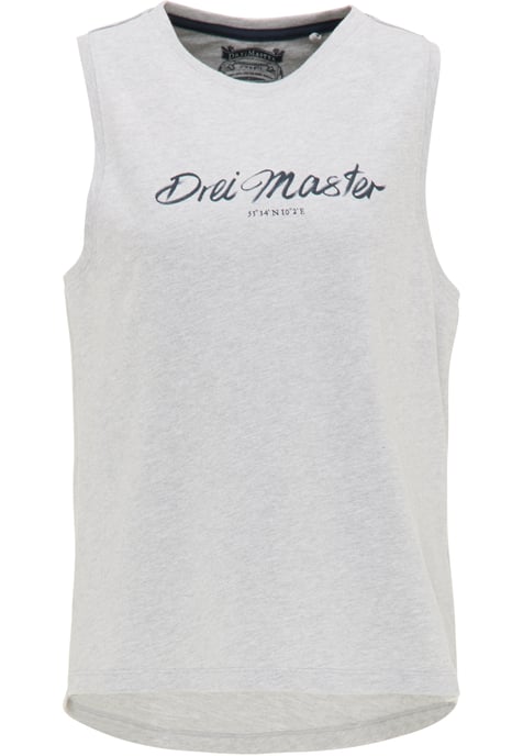 Dreimaster Top Dames licht grijs melange - Image 1