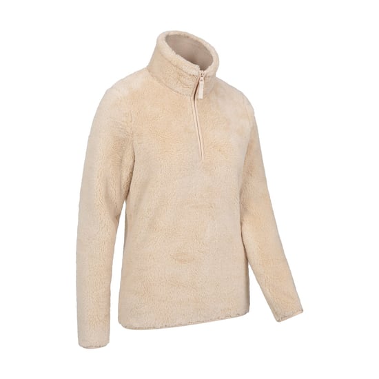 Mountain Warehouse Dames/Dames Teddy Fleece Quarter Zip Fleece Top (Beige) - Image 2