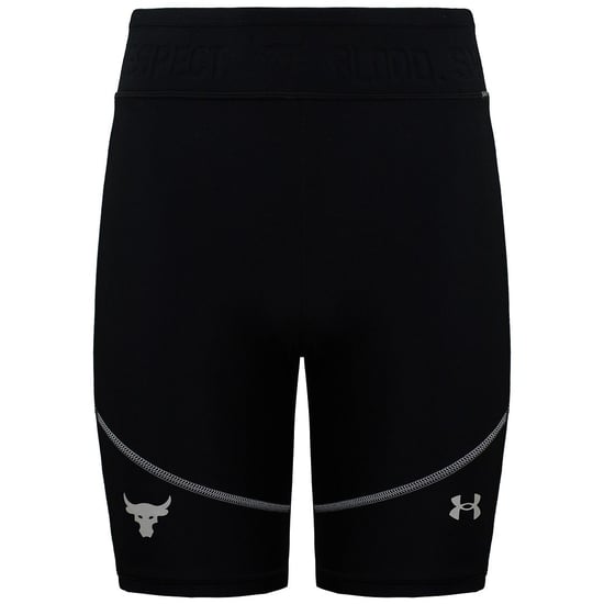 Under Armour Project Rock HeatGear Black/Beige Womens Bike Shorts 1366005 001