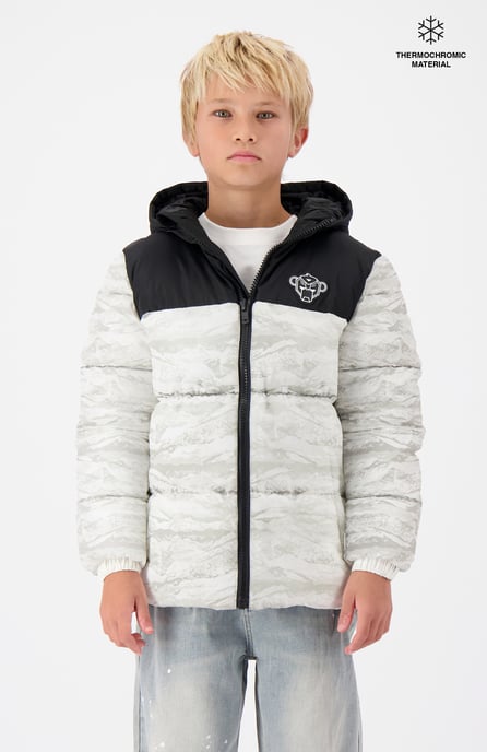 Black Bananas Jr. Peek Freeze Puffer Jacket, White