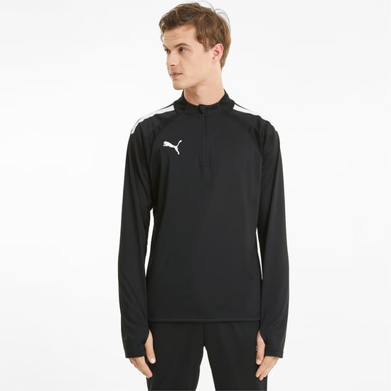 PUMA Mens teamLIGA Quarter-Zip Football Top - Image 1