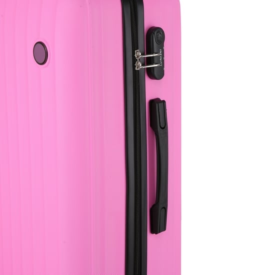 Hard Shell ABS Pink Suitcase Set 8 Wheel Travel Case Holiday Bags