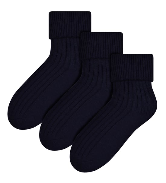 Steven - 3 Paar Dames Wol Bed Sokken | Luxe Lichtgewicht Warme Lounge Sokken - Zwart - Image 1