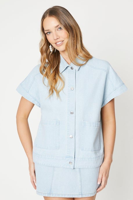 Sleeveless Denim Jacket - Image 1