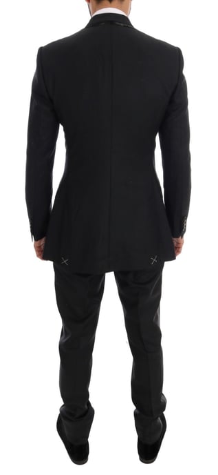 Dolce & Gabbana Grijs Wollen Dubbel Gebreid 3-Delig Pak voor heren - Image 3