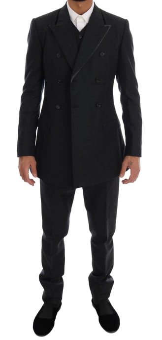 Dolce & Gabbana Grijs Wollen Dubbel Gebreid 3-Delig Pak voor heren - Image 6