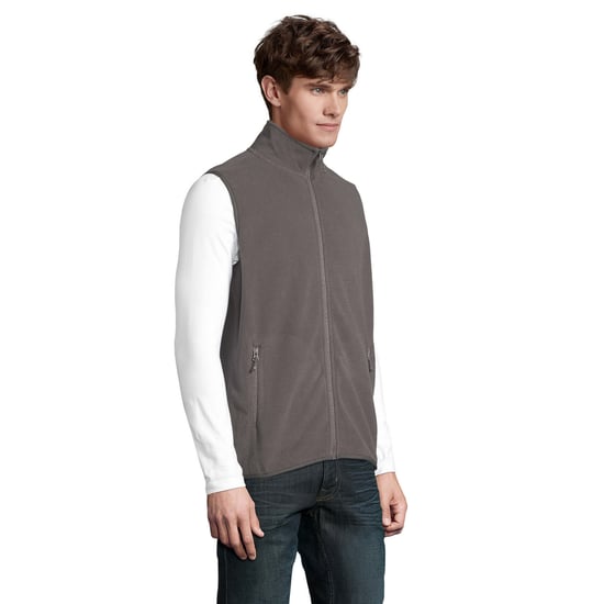 SOLS Uniseks Fleece Bodywarmer met rits voor volwassenen (Houtskool Grijs Effen) - Image 3