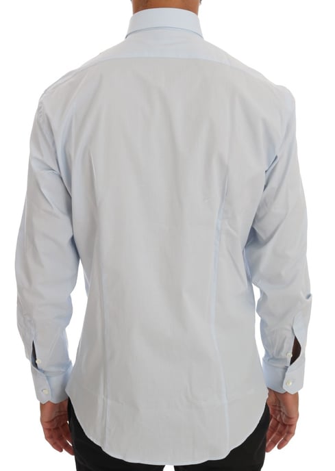 Cavalli Light Blue Stretch Slim Fit Dress Shirt