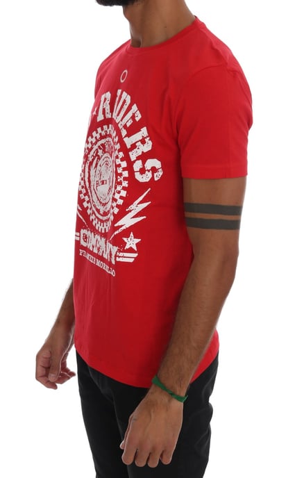 Frankie Morello Rode Katoenen RIDERS Crewneck T-Shirt - Image 2