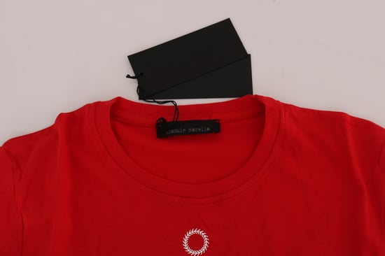Frankie Morello Rode Katoenen RIDERS Crewneck T-Shirt - Image 6