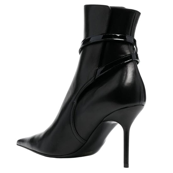 Off-White Nappa Calf Zip Tie Black Ankle Boots