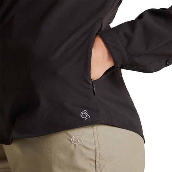 Craghoppers Womens/Ladies Expert Kiwi Long-Sleeved Shirt (Black)