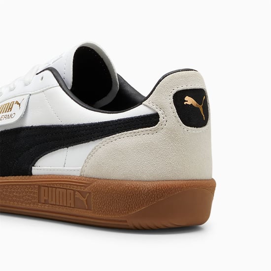 Puma Palermo leren sneakers in wit/zwart - Image 5