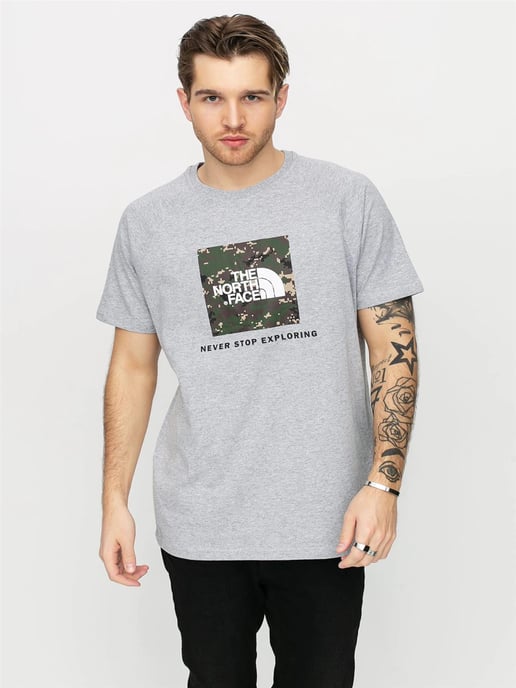 The North Face Heren Reglan Sleeve NSE T Shirt Grijs - Image 1