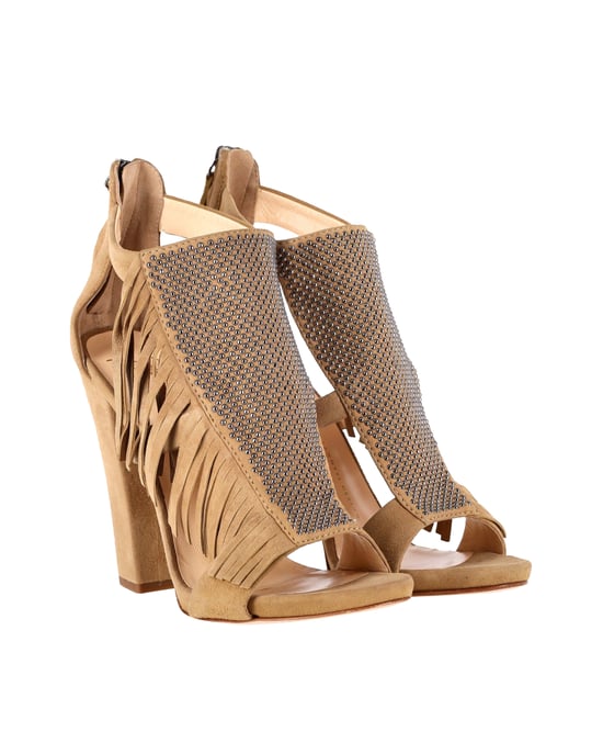 Giuseppe Zanotti Alabama Fringed Sandals in Beige Suede - Image 3