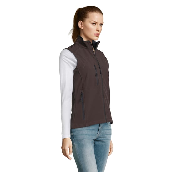 SOLS Dames/dames Rallye Soft Shell Bodywarmer Jacket (Donkere chocolade) - Image 3