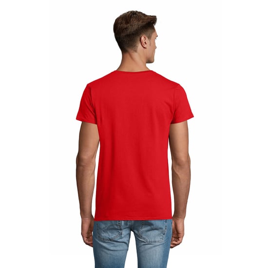 SOLS Heren Pioneer Biologisch Katoenen T-Shirt (Helder rood) - Image 2
