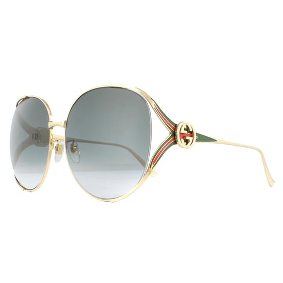 Gucci Sunglasses GG0225S 001 Gold Grey Gradient