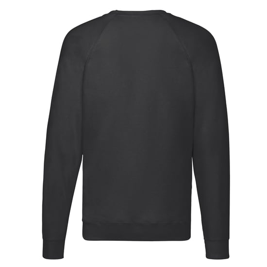 Fruit of the Loom Unisex Lichtgewicht Raglan Sweatshirt voor volwassenen (Zwart) - Image 2