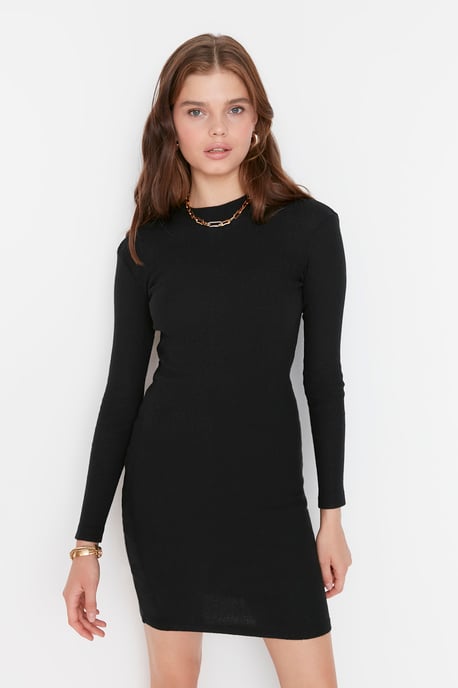 Trendyol Vrouw/Meisje  Staande kraag Bodycon Mini Jurk - Image 3