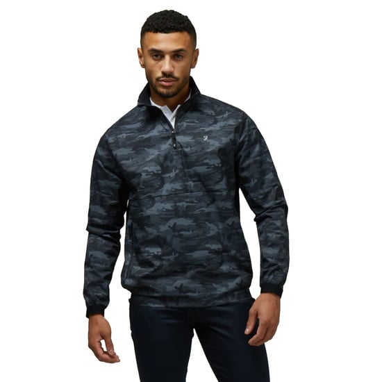 Farah Heren Parker Camouflage Douchebestendige Jas (Zwart) - Image 4