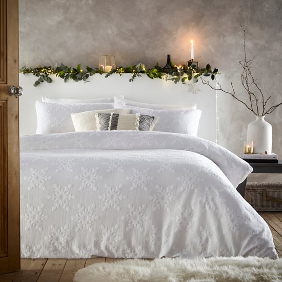 furn. Snowflake Tufted 100% Cotton Duvet Cover Set