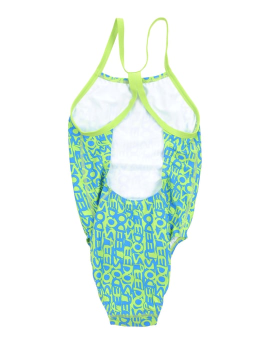 Speedo Girls' Retro Swimsuit in Acid Green