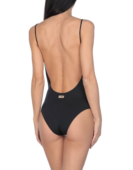 I-Am Black Scoop Neckline Swimsuit
