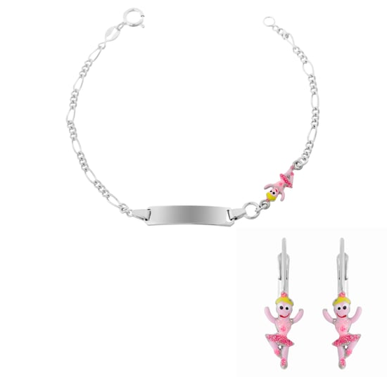 Orphelia 'Oviva' Kinder 925 Sterling Zilveren Set: Armband + Oorbellen - Zilver SET-7137/1 - Image 1