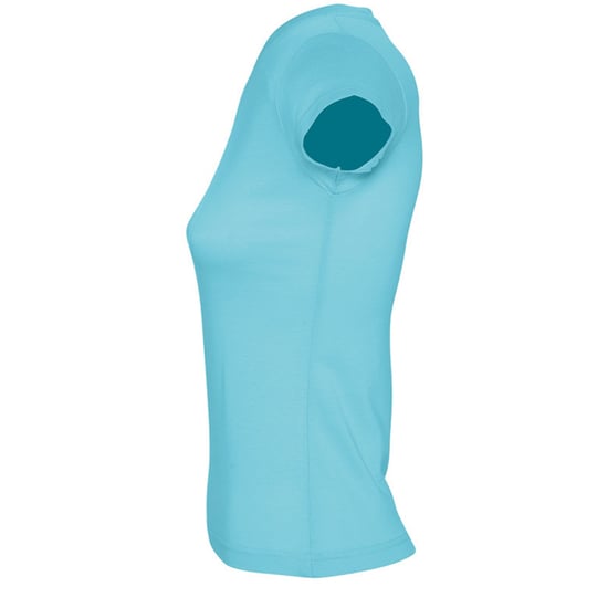 SOLs Womens/Ladies Moon V Neck Short Sleeve T-Shirt (Blue Atoll)